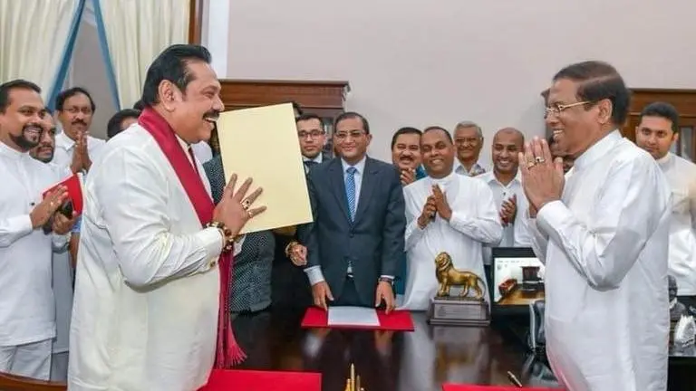 Sri Lanka's former President, Mahinda Rajapaksa swears in as the new PM Sri Lanka's former President, Mahinda Rajapaksa swears in as the new PM