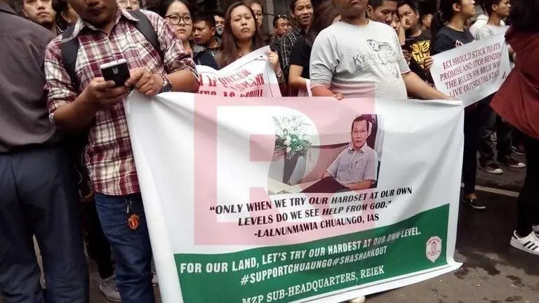 Protests breaks out in Mizoram demanding removal of Chief Election Officer Protests breaks out in Mizoram demanding removal of Chief Election Officer