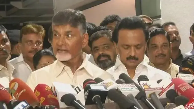 Chandrababu Naidu's anti-Modi front swells as DMK's Stalin promises full support, though AP CM remains evasive on alliance 'face'