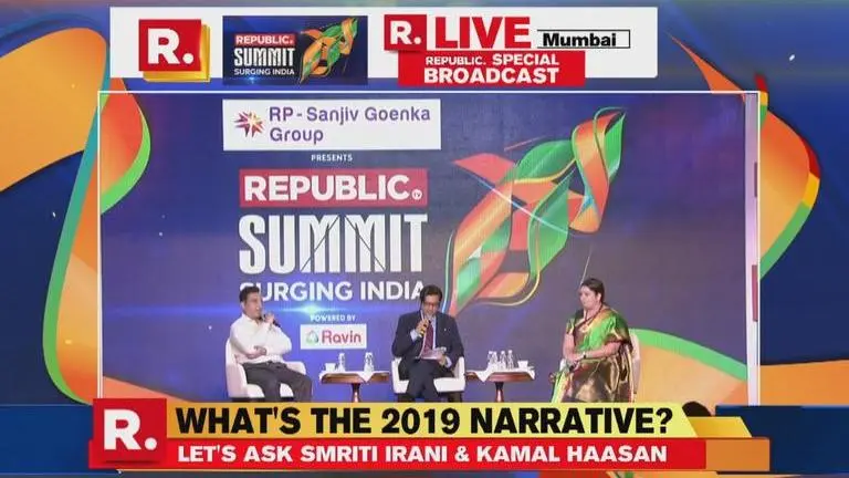 WATCH | MNM chief Kamal Haasan shares the 'narrative for 2019' at Republic Summit 2018 WATCH | MNM chief Kamal Haasan shares the 'narrative for 2019' at Republic Summit 2018