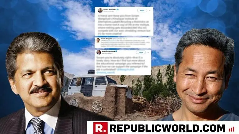 Sonam Wangchuk recites interesting story behind 'car roof' to Anand Mahindra in an unmissable Twitter exchange Sonam Wangchuk recites interesting story behind 'car roof' to Anand Mahindra in an unmissable Twitter exchange