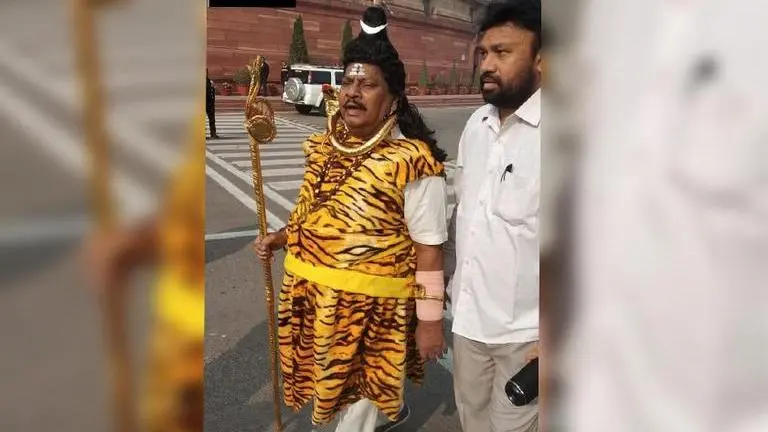 TDP MP Naramalli Sivaprasad does it again: Here's why he dressed up as Lord Shiva at Parliament
