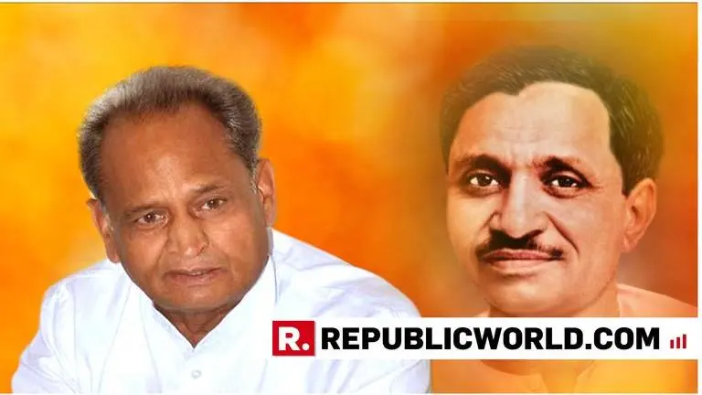In his first cabinet meeting as the Rajasthan CM, Ashok Gehlot orders removal of Deendayal Upadhyay's photos from official documents, letter pads