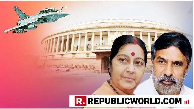 "Only controversy is in your minds": Union Minister Sushma Swaraj hits back at Anand Sharma in Parliament over Rafale deal "Only controversy is in your minds": Union Minister Sushma Swaraj hits back at Anand Sharma in Parliament over Rafale deal