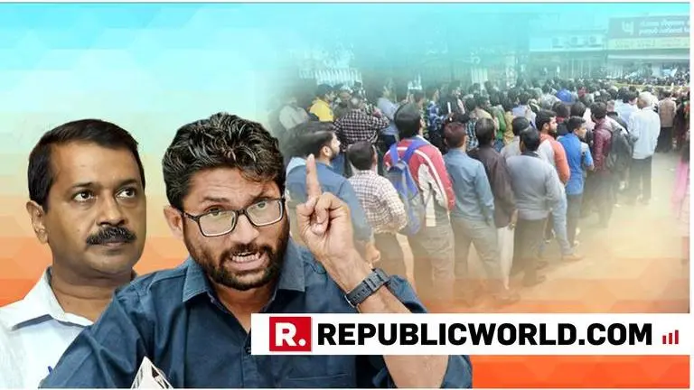 Jignesh Mevani fearmongers along 'caste vs income' lines over Quota bill, Arvind Kejriwal wholeheartedly jumps in Jignesh Mevani fearmongers along 'caste vs income' lines over Quota bill, Arvind Kejriwal wholeheartedly jumps in