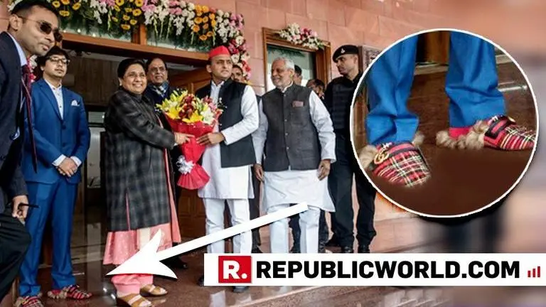The shoe that stole the spotlight: Mayawati is furious about her nephew's Gucci shoes being brought to center stage