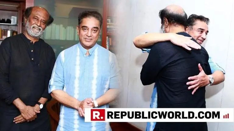 Actor-turned-politician and MNM chief Kamal Haasan meets superstar Rajinikanth, details here Actor-turned-politician and MNM chief Kamal Haasan meets superstar Rajinikanth, details here