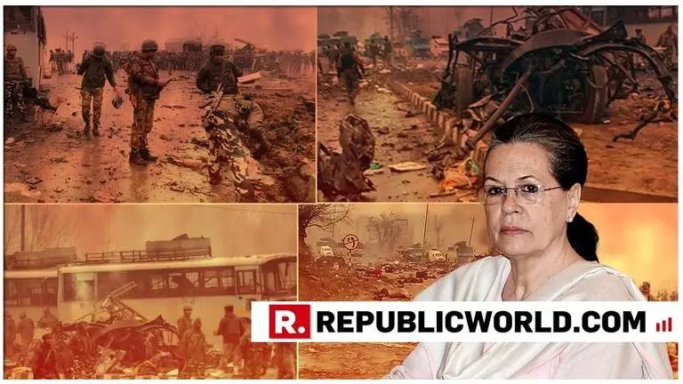 "Shocked, outraged and deeply grieved", says UPA chairperson Sonia Gandhi condemning Pulwama terror attack