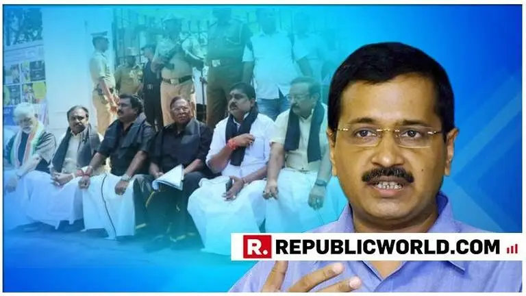 Delhi CM Arvind Kejriwal to visit Puducherry CM Narayanasamy sitting on a dharna against Lt Governor Kiran Bedi Delhi CM Arvind Kejriwal to visit Puducherry CM Narayanasamy sitting on a dharna against Lt Governor Kiran Bedi