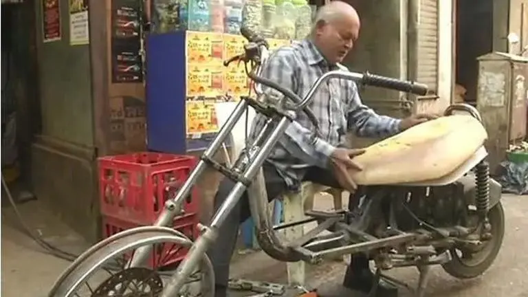 60-years-old differently-abled man builds "e-bikes" by recycling e-waste 60-years-old differently-abled man builds "e-bikes" by recycling e-waste