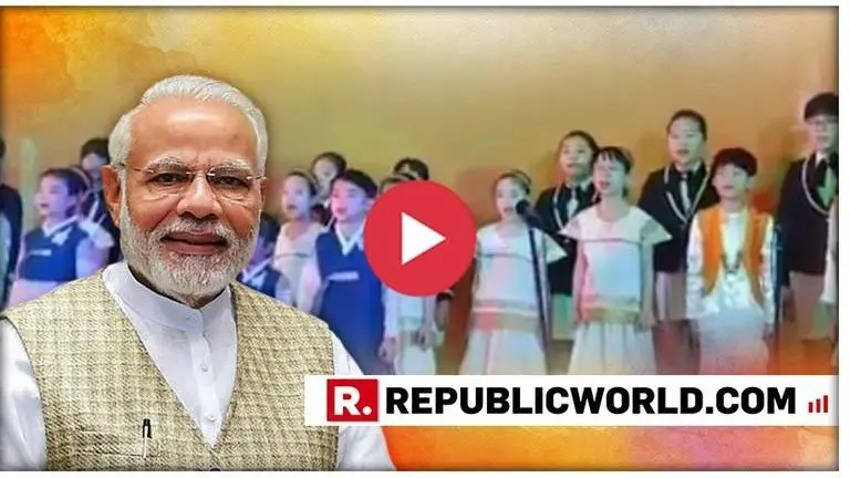 JUST WATCH THIS: South Korean kids sing 'Vaishnav Jan To Dene' to honour PM Modi on receiving the Seoul Peace Prize