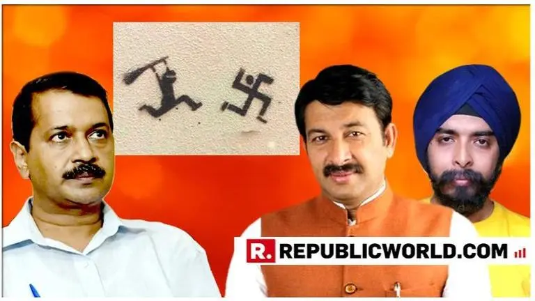 HUGE debate breaks out after Arvind Kejriwal posts 'Broom-Swastika' political attack, BJP claims Delhi CM 'berated Hindu sentiments' HUGE debate breaks out after Arvind Kejriwal posts 'Broom-Swastika' political attack, BJP claims Delhi CM 'berated Hindu sentiments'