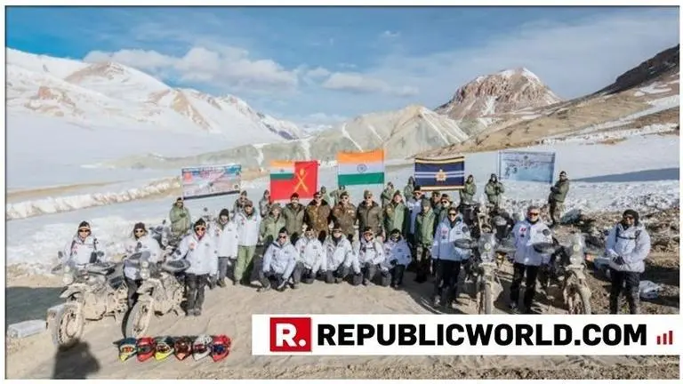Indian Army celebrates 20 years of Kargil victory with 'Himalayan heights motorcycle expedition'; riders reach mighty Karakoram pass Indian Army celebrates 20 years of Kargil victory with 'Himalayan heights motorcycle expedition'; riders reach mighty Karakoram pass