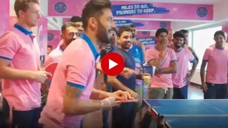 HILARIOUS | 'This loss was a rather stinging one!': Stuart Binny, Dhawal Kulkarni, other Rajasthan Royals players have a painful experience of 'Sting Pong' rr