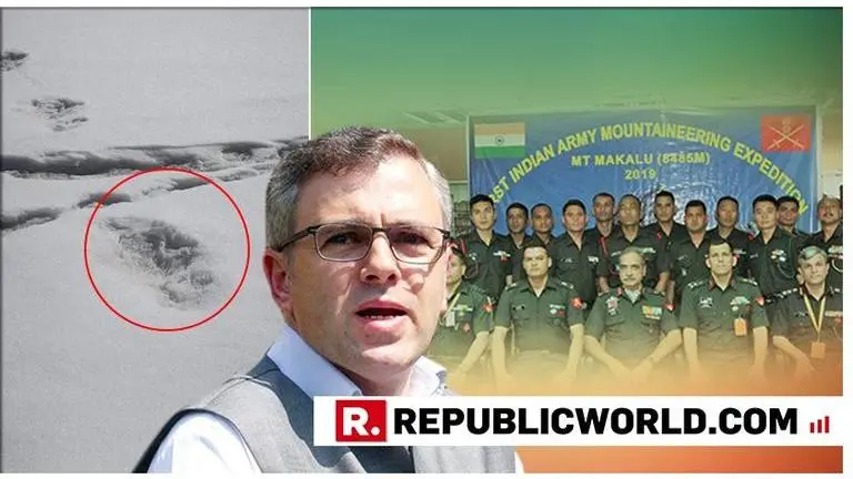 Omar Abdullah levels sarcastic election jibe at BJP over Army's mysterious 'Yeti' footprint find. Here it is Omar Abdullah levels sarcastic election jibe at BJP over Army's mysterious 'Yeti' footprint find. Here it is