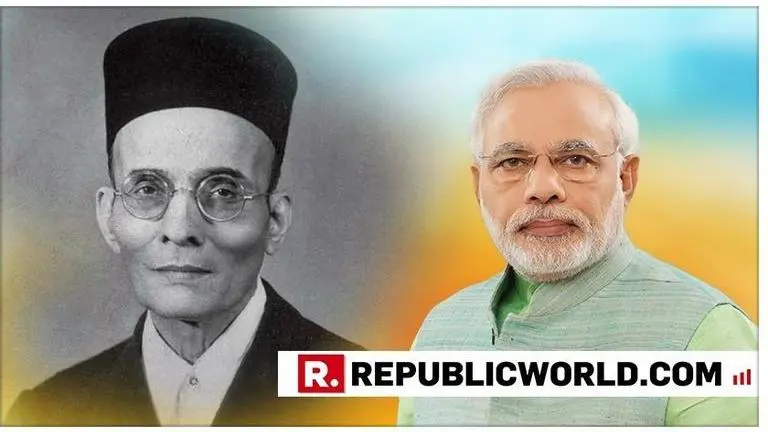 PM Modi pays tributes Veer Savarkar, says he epitomises courage and commitment towards nation. Read here