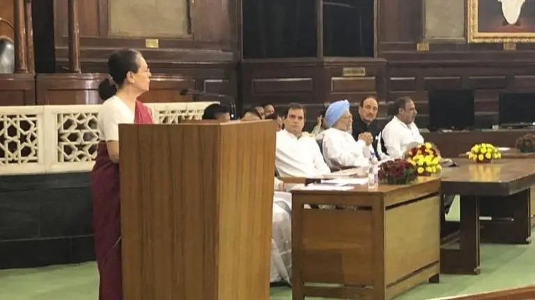 Sonia Gandhi elected as leader of Congress Parliamentary Party Sonia Gandhi elected as leader of Congress Parliamentary Party