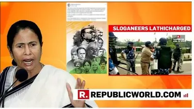 "BJP using religious slogan 'Jai Shri Ram' as their party slogan," writes Mamata Banerjee lashing out at the BJP. Read here "BJP using religious slogan 'Jai Shri Ram' as their party slogan," writes Mamata Banerjee lashing out at the BJP. Read here