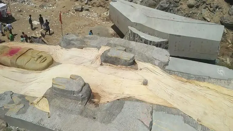 Massive monolithic statue of Lord Vishnu reaches Bengaluru temple