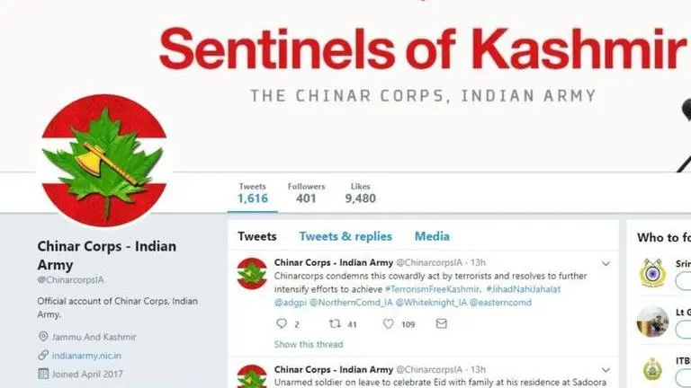 Twitter suspends the account of Indian Army Chinar Corps, restores it a day after Twitter suspends the account of Indian Army Chinar Corps, restores it a day after
