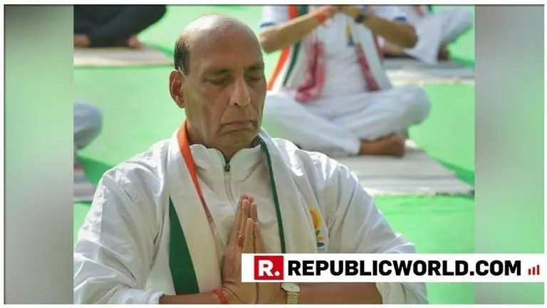 International Yoga Day 2019: Defence Minister Rajnath Singh performs Yoga in Delhi, urges citizens to make it an integral part of life International Yoga Day 2019: Defence Minister Rajnath Singh performs Yoga in Delhi, urges citizens to make it an integral part of life