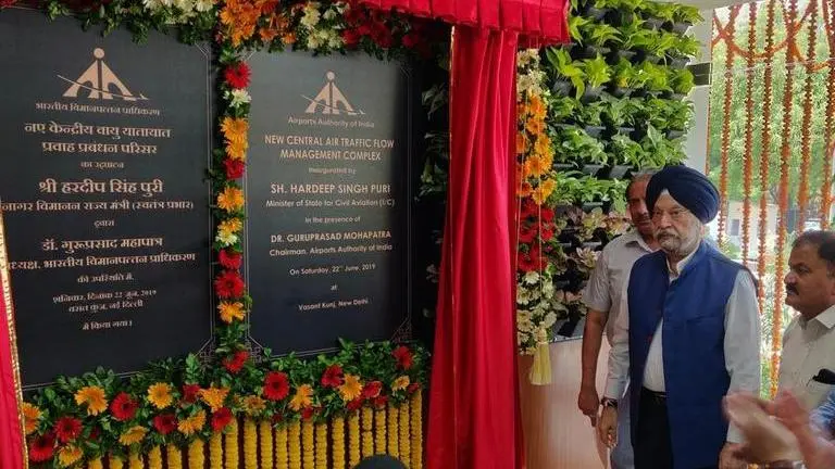 Civil Aviation Minister Hardeep Singh Puri inaugurates central command centre for air traffic flow management