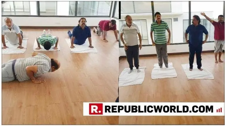IN PICTURES: As Karnataka's political chaos spills over to Mumbai & Delhi, JD(S) MLAs enjoy a yoga session in a posh hotel IN PICTURES: As Karnataka's political chaos spills over to Mumbai & Delhi, JD(S) MLAs enjoy a yoga session in a posh hotel