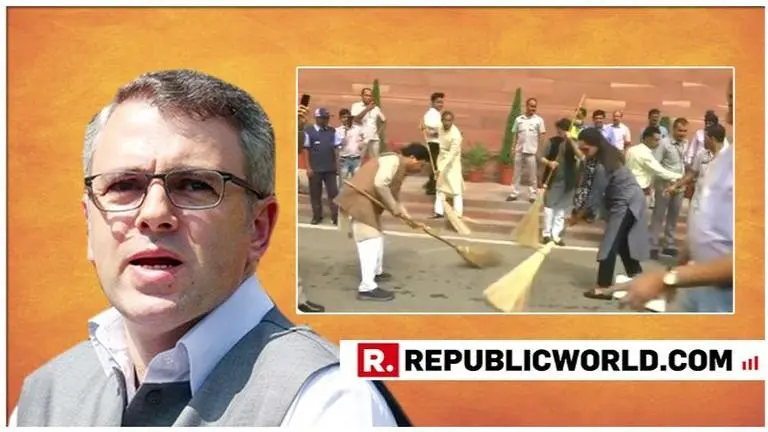 Omar Abdullah tells Hema Malini to practice her broom-work, says her technique in Parliament Swachhata drive won't contribute anything Omar Abdullah tells Hema Malini to practice her broom-work, says her technique in Parliament Swachhata drive won't contribute anything