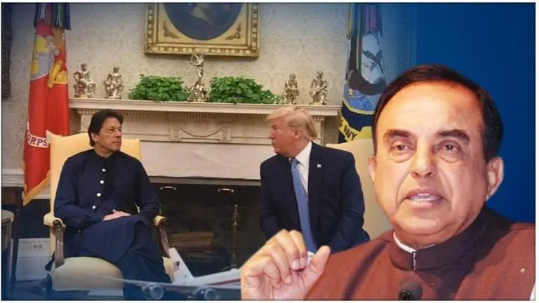 Dr Subramanian Swamy summarily dismisses Donald Trump's nonsensical mediation lie, warns Pakistan to 'get out before I kick you out' Dr Subramanian Swamy summarily dismisses Donald Trump's nonsensical mediation lie, warns Pakistan to 'get out before I kick you out'