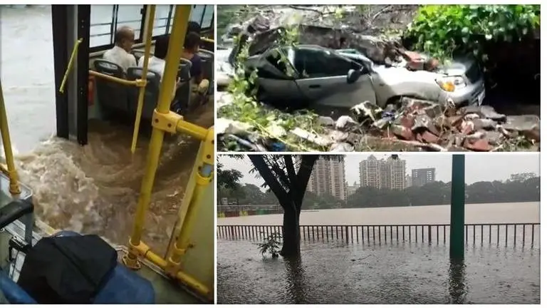 Mumbai Rains: Wall collapse, flooded roads and overflowing lakes grip Thane City Mumbai Rains: Wall collapse, flooded roads and overflowing lakes grip Thane City