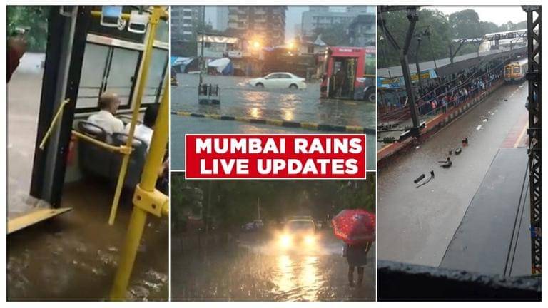 Mumbai Rains LIVE Updates: Water-logging at several places, trains delayed; high-tide expected