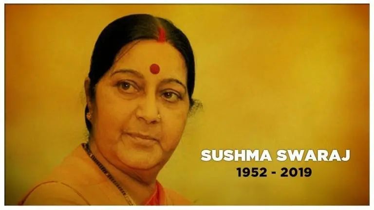Former Union Minister of India Sushma Swaraj passes away after suffering cardiac arrest in New Delhi