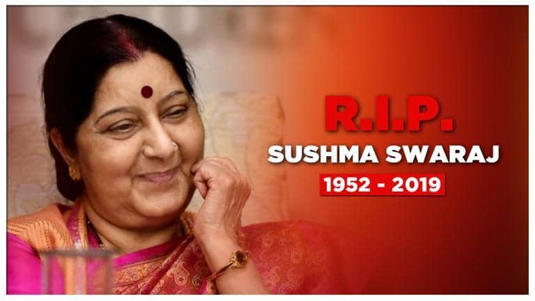 Sushma Swaraj passes away | Last rites to be performed in Delhi with full state honours, nation pays respects: Updates