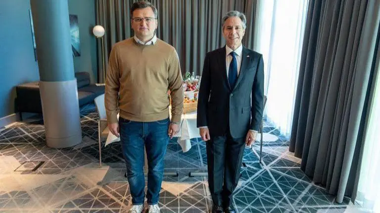 US Secretary Blinken meets Ukraine Foreign Minister Kuleba to discuss Kyiv's security US