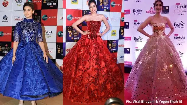 Alia Bhatt, Janhvi Kapoor or Sonam Kapoor: Who rocked Atelier Zuhra gown better? alia bhatt