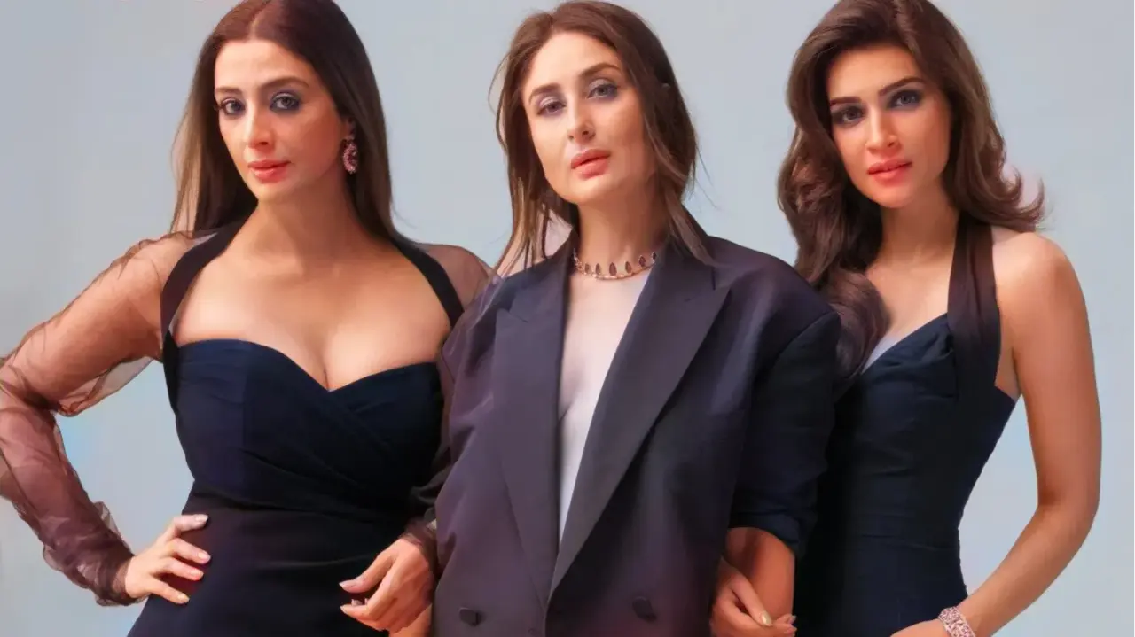Kareena Kapoor, Tabu, Kriti Sanon Turn Flight Attendants In The Crew Motion Poster Tabu, Kareena Kapoor, Kriti Sanon