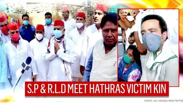 Hathras horror: SP & RLD meet victim's family after Rahul & Priyanka; lathicharged enroute Hathras
