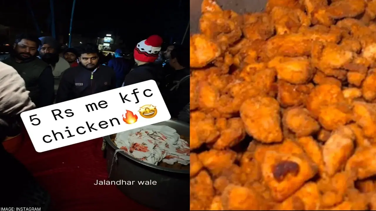 Viral Video: Chicken Stall in Jalandhar Sells 'KFC' Style Chicken for Just Rs 5 People come together for yummy Rs. 5 fried chicken