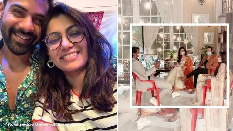 Sriti Jha and Shabbir Ahluwalia resume shooting for 'Kumkum Bhagya', see BTS pics Sriti Jha