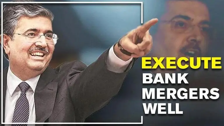 Uday Kotak positive on bank mergers; cautions that execution is key Uday Kotak
