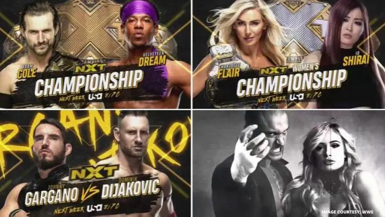 Adam Cole vs Velveteen Dream, Charlotte Flair vs Io Shirai lined up for WWE NXT WWE NXT matches