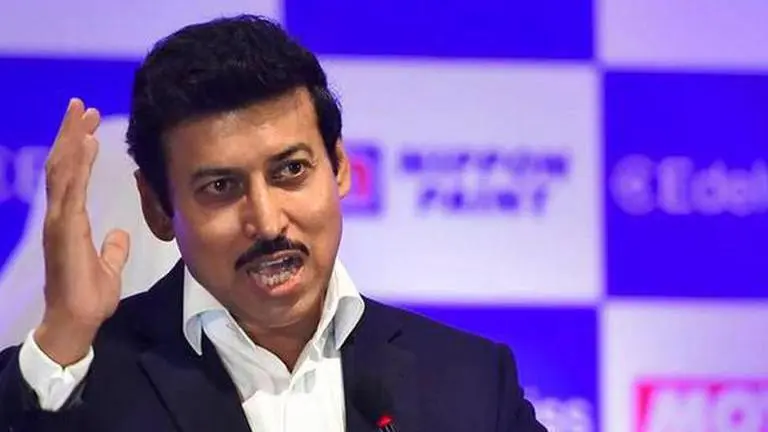 'Atmosphere of hooliganism' in Raj due to Cong govt's 'appeasement' of criminals: BJP BJP leader Rajyavardhan Singh Rathore on Friday said an "atmosphere of hooliganism" has been created in Rajasthan