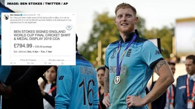 Ben Stokes slams eBay on Twitter for selling replica of 2019 World Cup shirt Ben Stokes