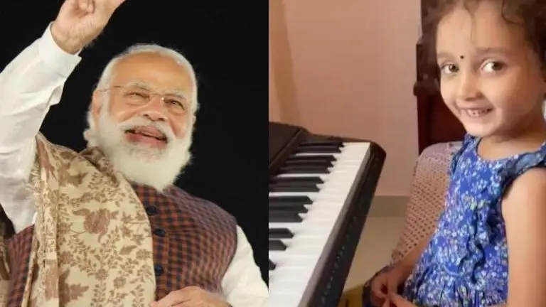 PM Modi applauds girl performing Kannada song on piano, shares video PM Modi
