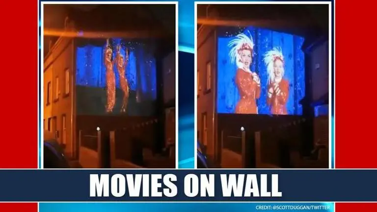 Good News: Ireland man projects movies on walls for neighbors to enjoy amid lockdown