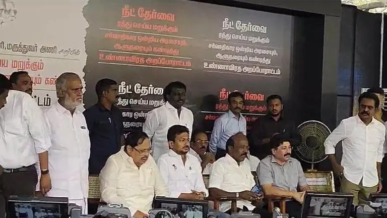 DMK's anti-NEET hunger strike underway in TN dmk strike