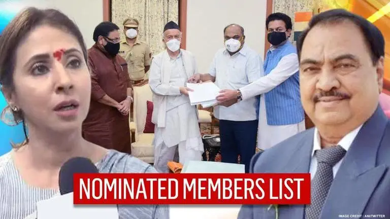 MVA finalises 12 nominees for Legislative Council; Matondkar & Khadse in list: Sources MVA