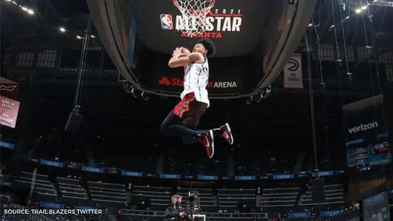 NBA All-Star 2021: Fans bash 'Boring' Slam Dunk contest as Anfernee Simons claims trophy nba all-star 2021
