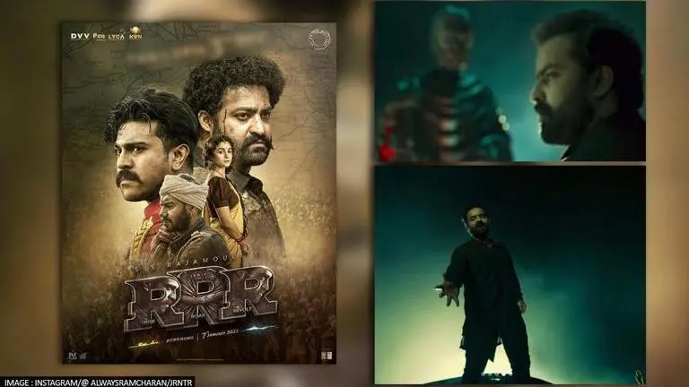 'RRR': Jr NTR teases new track 'Komuram Bheemudo' from magnum opus, song to drop tomorrow RRR movie, RRR release date, RRR new song, Ram Charan, Jr NTR, Alia Bhatt, Jr NTR new song