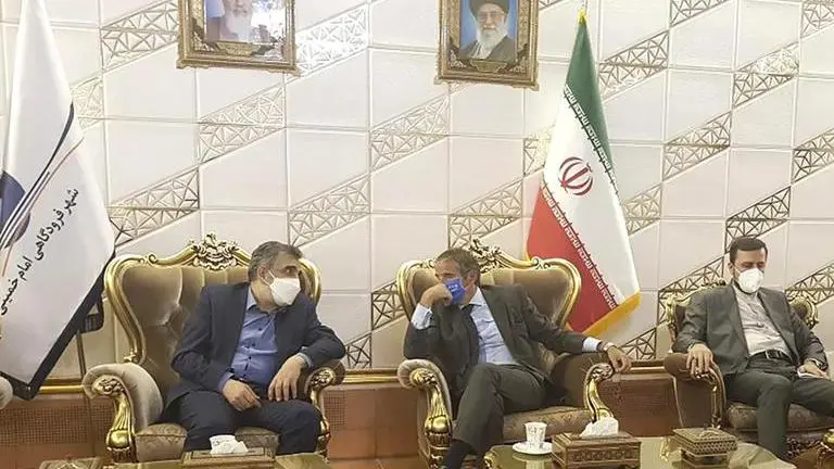 UN atomic agency chief arrives in Tehran for talks with President Ebrahim Raisi Iran